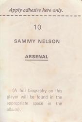 1972-73 FKS Wonderful World of Soccer Stars Stickers #10 Sammy Nelson Back