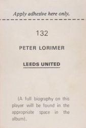 1972-73 FKS Wonderful World of Soccer Stars Stickers #132 Peter Lorimer Back