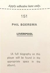 1972-73 FKS Wonderful World of Soccer Stars Stickers #151 Phil Boersma Back