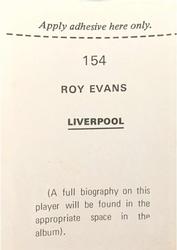 1972-73 FKS Wonderful World of Soccer Stars Stickers #154 Roy Evans Back