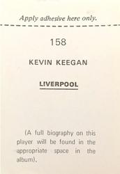 1972-73 FKS Wonderful World of Soccer Stars Stickers #158 Kevin Keegan Back