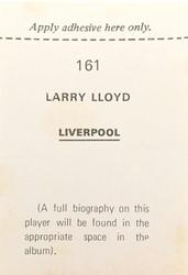 1972-73 FKS Wonderful World of Soccer Stars Stickers #161 Larry Lloyd Back