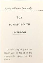 1972-73 FKS Wonderful World of Soccer Stars Stickers #162 Tommy Smith Back