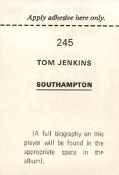1972-73 FKS Wonderful World of Soccer Stars Stickers #245 Tommy Jenkins Back