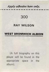 1972-73 FKS Wonderful World of Soccer Stars Stickers #300 Ray Wilson Back