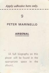 1972-73 FKS Wonderful World of Soccer Stars Stickers #9 Peter Marinello Back