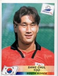 1998 Panini World Cup Stickers #343 Yoo Sang-Chul Front