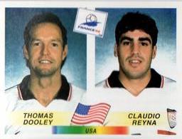 1998 Panini World Cup Stickers #413 Thomas Dooley / Claudio Reyna Front