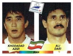 1998 Panini World Cup Stickers #425 Khodadad Azizi / Ali Daei Front