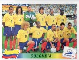 1998 Panini World Cup Stickers #445 Colombia Team Front
