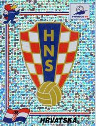 1998 Panini World Cup Stickers #535 Hrvatska Badge Front