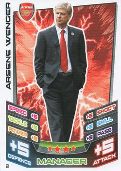 2012-13 Topps Match Attax Premier League #2 Arsene Wenger Front