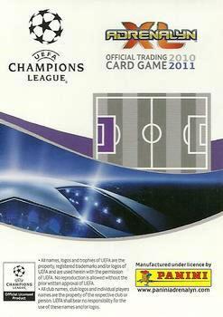 2010-11 Panini Adrenalyn XL UEFA Champions League #NNO Manuel Almunia Back