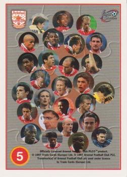 1997-98 Futera Arsenal Fans' Selection #5 Lee Dixon / Stephen Hughes / John Lukic Back