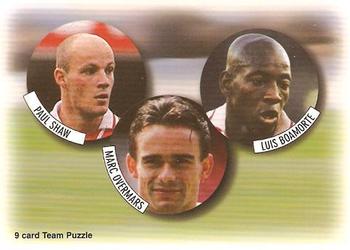 1997-98 Futera Arsenal Fans' Selection #6 Paul Shaw / Marc Overmars / Luis Boa Morte Front