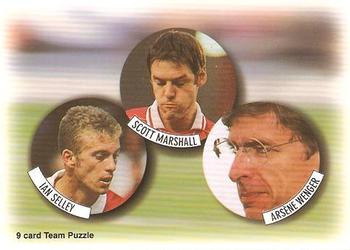 1997-98 Futera Arsenal Fans' Selection #9 Ian Selley / Scott Marshall / Arsene Wenger Front