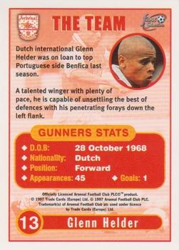 1997-98 Futera Arsenal Fans' Selection #13 Glenn Helder Back