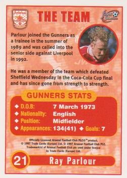1997-98 Futera Arsenal Fans' Selection #21 Ray Parlour Back