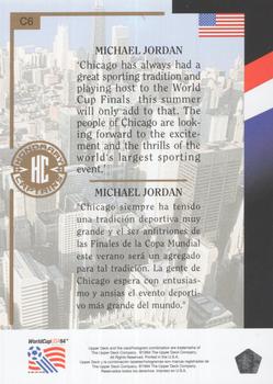 1994 Upper Deck World Cup Contenders English/Spanish - Honorary Captains #C6 Michael Jordan Back