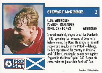 1991-92 Pro Set (Scotland) #2 Stewart McKimmie Back