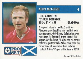 1991-92 Pro Set (Scotland) #4 Alex McLeish Back