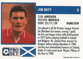 1991-92 Pro Set (Scotland) #5 Jim Bett Back