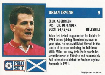 1991-92 Pro Set (Scotland) #9 Brian Irvine Back