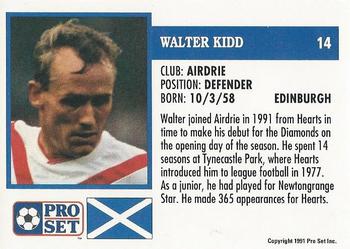 1991-92 Pro Set (Scotland) #14 Walter Kidd Back