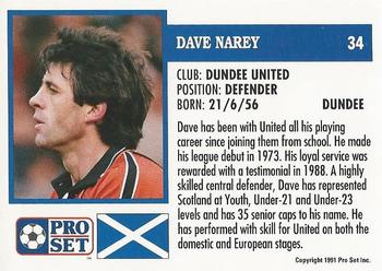 1991-92 Pro Set (Scotland) #34 Dave Narey Back