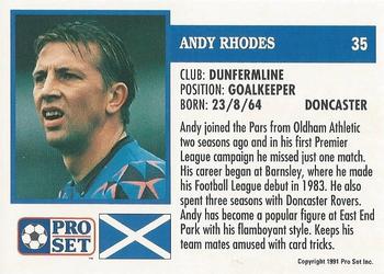 1991-92 Pro Set (Scotland) #35 Andy Rhodes Back