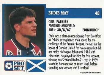 1991-92 Pro Set (Scotland) #48 Eddie May Back