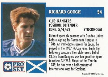 1991-92 Pro Set (Scotland) #54 Richard Gough Back