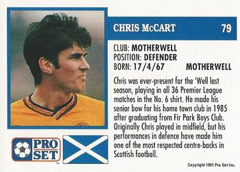 1991-92 Pro Set (Scotland) #79 Chris McCart Back