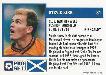 1991-92 Pro Set (Scotland) #81 Stevie Kirk Back