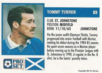 1991-92 Pro Set (Scotland) #89 Tommy Turner Back