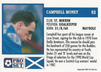 1991-92 Pro Set (Scotland) #93 Campbell Money Back
