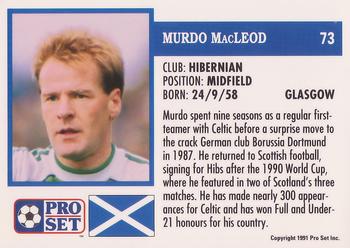 1991-92 Pro Set (Scotland) #73 Murdo MacLeod Back