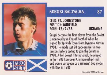 1991-92 Pro Set (Scotland) #87 Sergei Baltacha Back