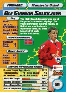 1998-99 Merlin Premier Gold 99 #91 Ole Gunnar Solskjaer Back