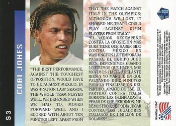 1994 Upper Deck World Cup Contenders English/Spanish - Stand Out Performers #S3 Cobi Jones Back