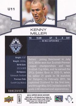 2012 Upper Deck MLS - Update #U11 Kenny Miller Back