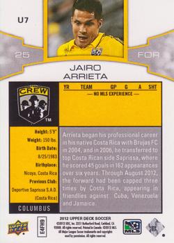 2012 Upper Deck MLS - Update #U7 Jairo Arrieta Back