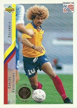 1994 Upper Deck World Cup Heroes and All-Stars #7 Carlos Valderrama Front