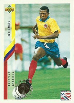 1994 Upper Deck World Cup Heroes and All-Stars #8 Faustino Asprilla Front