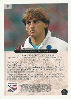 1994 Upper Deck World Cup Heroes and All-Stars #35 Giuseppe Signori Back