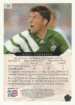 1994 Upper Deck World Cup Heroes and All-Stars #37 Andy Townsend Back