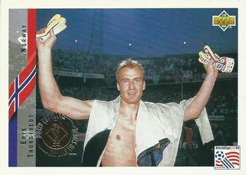 1994 Upper Deck World Cup Heroes and All-Stars #38 Erik Thorstvedt Front