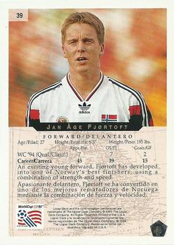 1994 Upper Deck World Cup Heroes and All-Stars #39 Jan Age Fjørtoft Back