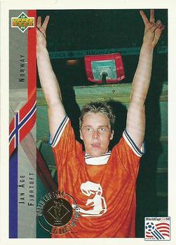 1994 Upper Deck World Cup Heroes and All-Stars #39 Jan Age Fjørtoft Front