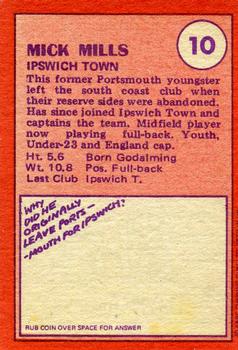 1974-75 A&BC Chewing Gum #10 Mick Mills Back